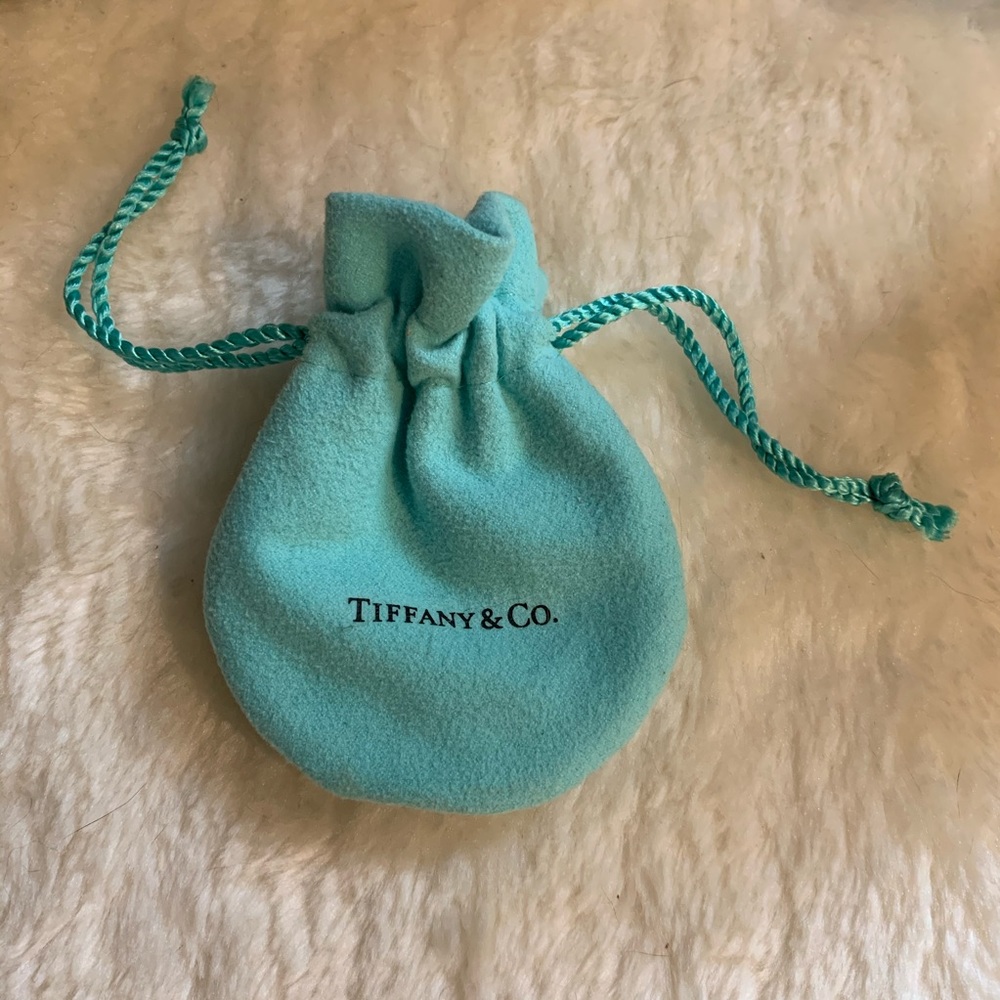 Authentic Tiffany and co drawstring jewelry pouch